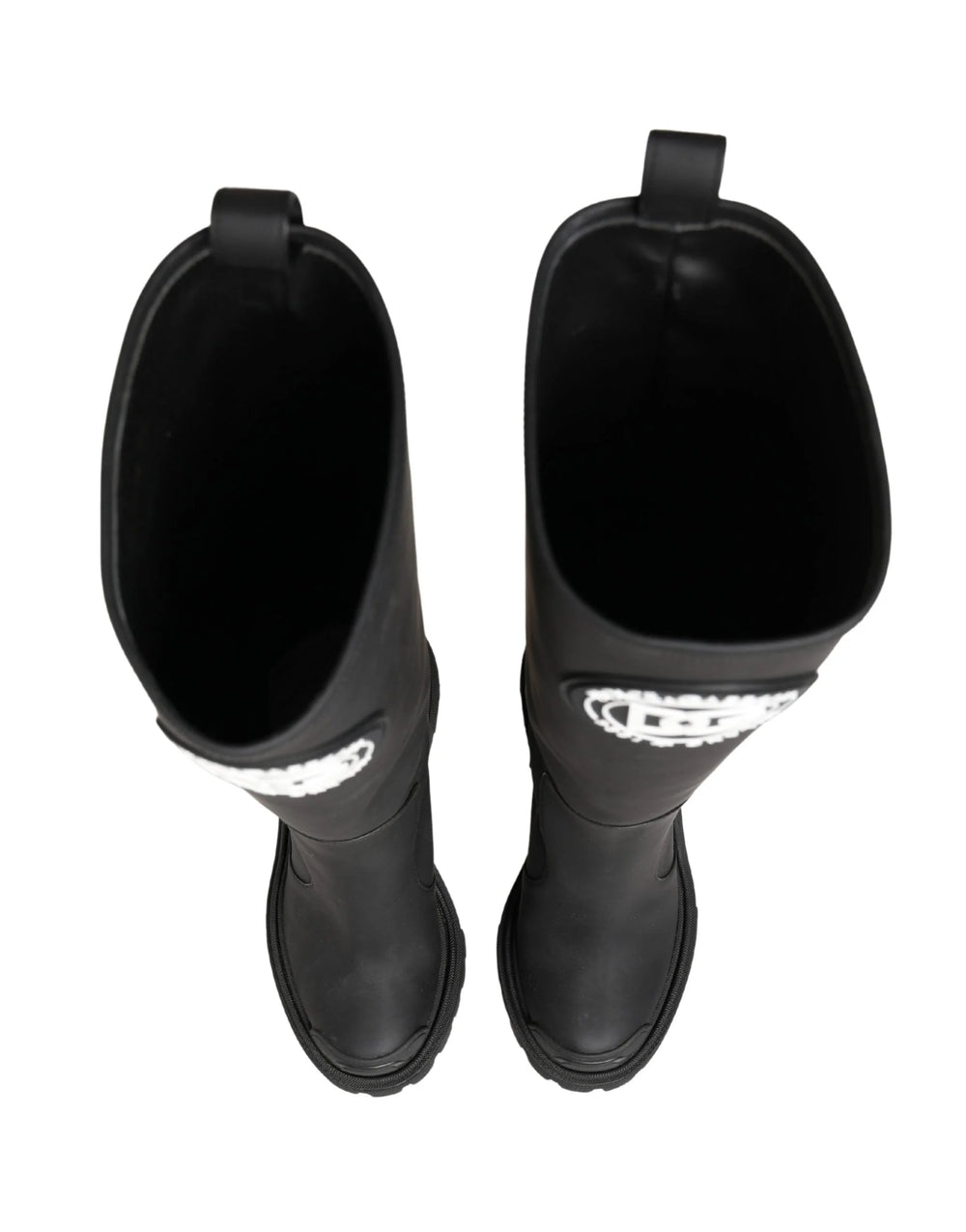 Dolce & Gabbana Black Rubberised Leather High Boots Shoes - EU35/US4.5