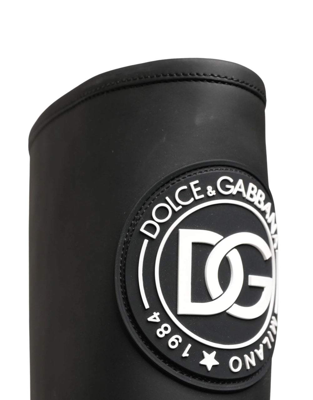 Dolce & Gabbana Black Rubberised Leather High Boots Shoes - EU35/US4.5
