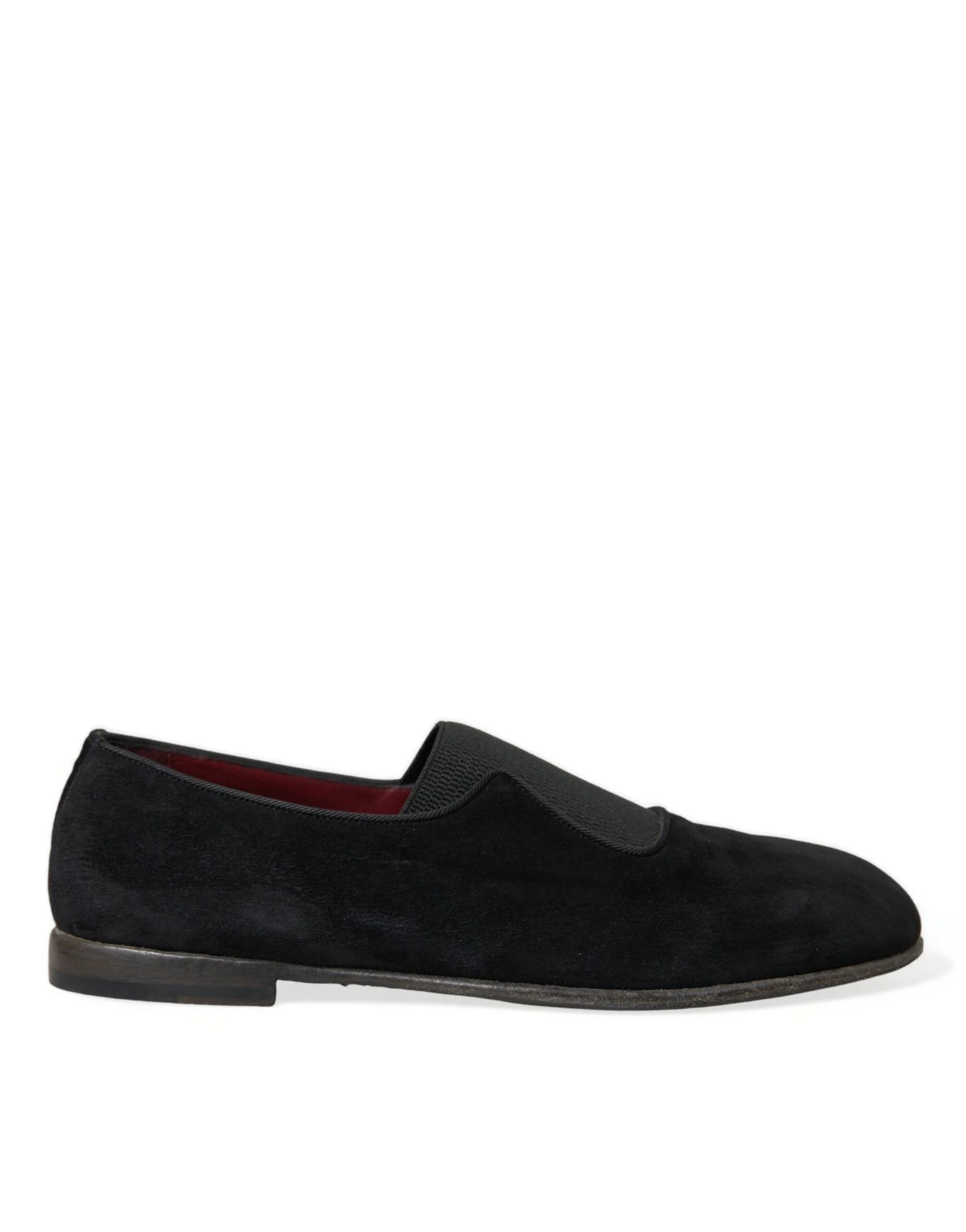 Dolce & Gabbana Black RUNWAY Velour AMALFI Loafers Shoes - EU41/US8 - Flats