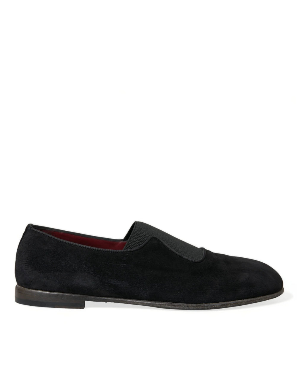 Dolce & Gabbana Black RUNWAY Velour AMALFI Loafers Shoes - EU41/US8 - Flats
