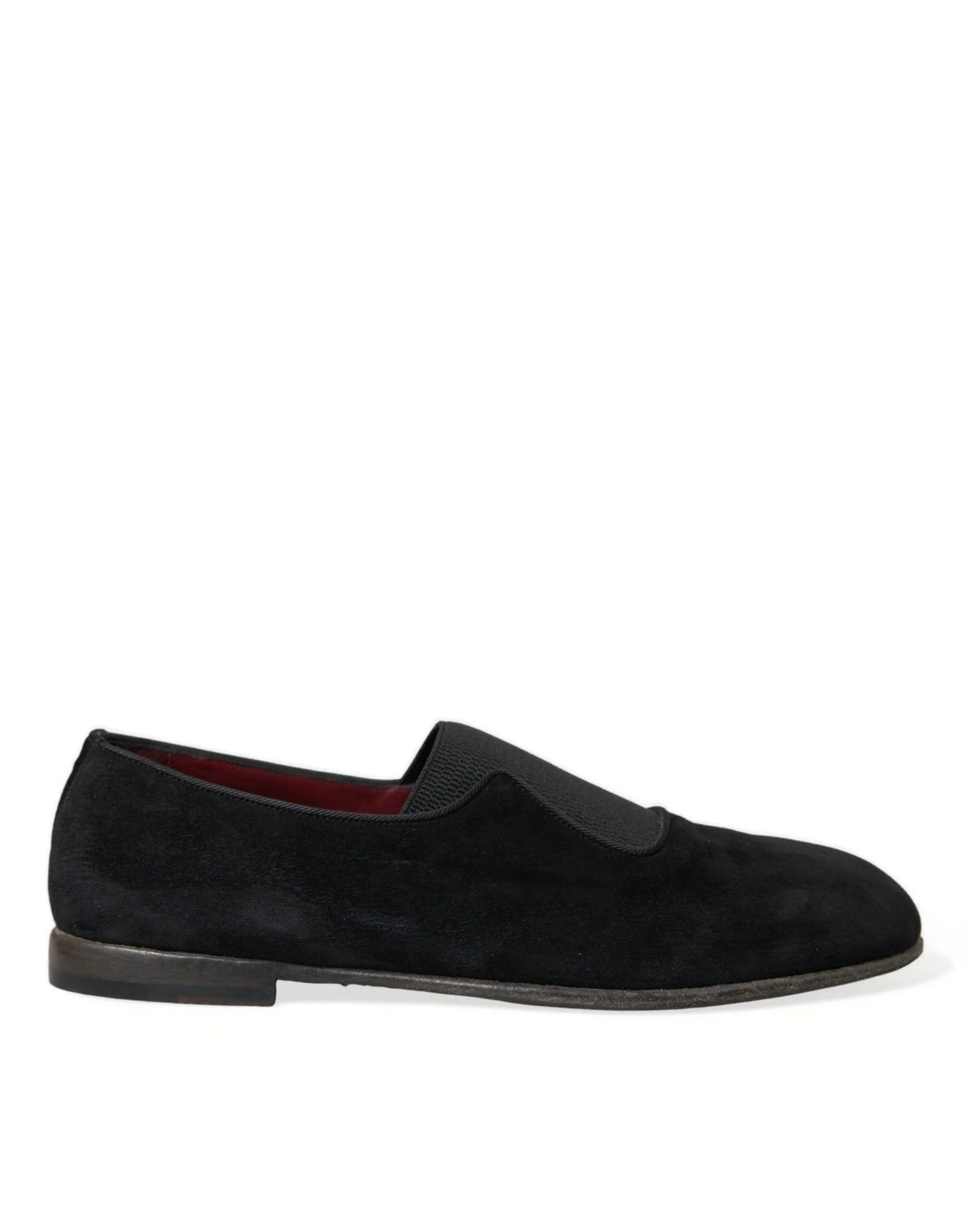 Dolce & Gabbana Black RUNWAY Velour AMALFI Loafers Shoes - EU41/US8 - Flats