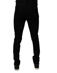 Dolce & Gabbana Black Sacred Heart Cotton Skinny Denim Jeans - IT56 | XXL - Jeans