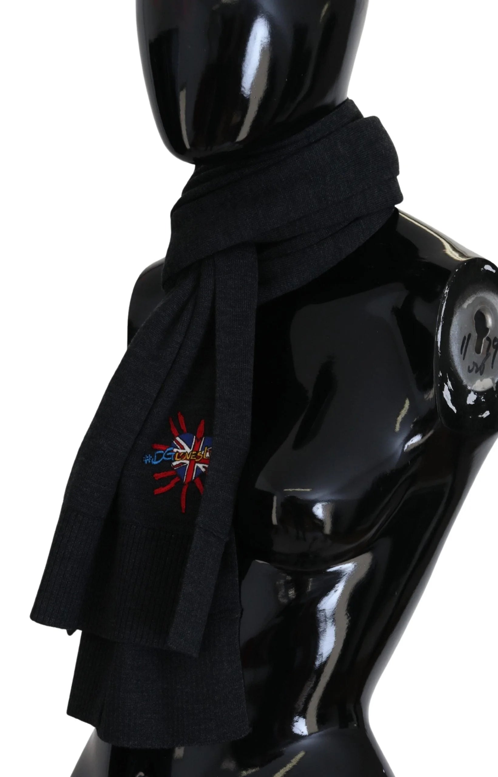 Dolce & Gabbana Black Sacred Heart #DGLovesLondon Wrap Scarf - Scarves & Shawls