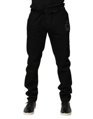 Dolce & Gabbana Black Sacred Heart Skinny Men Denim Jeans - IT58 | XXL