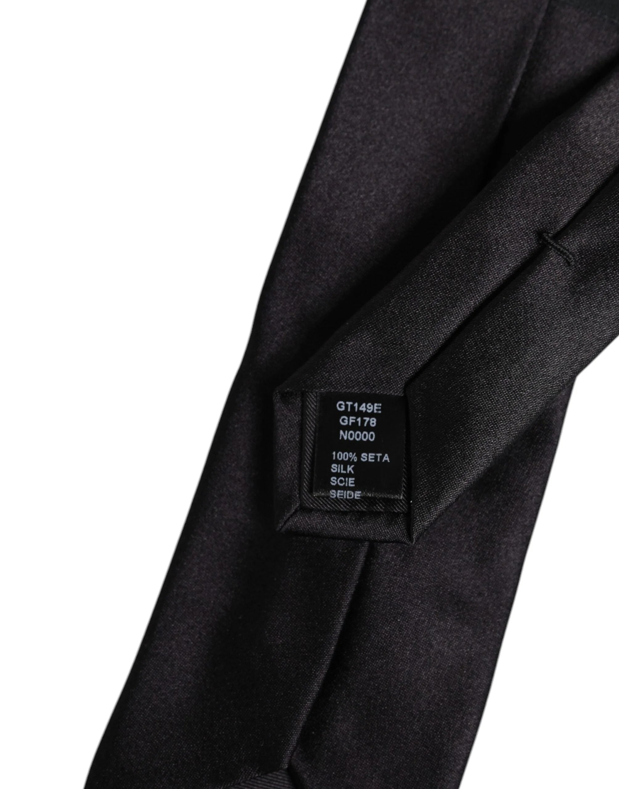 Dolce & Gabbana Black Safety Pins Silk Adjustable Necktie Accessory Tie - Neckties