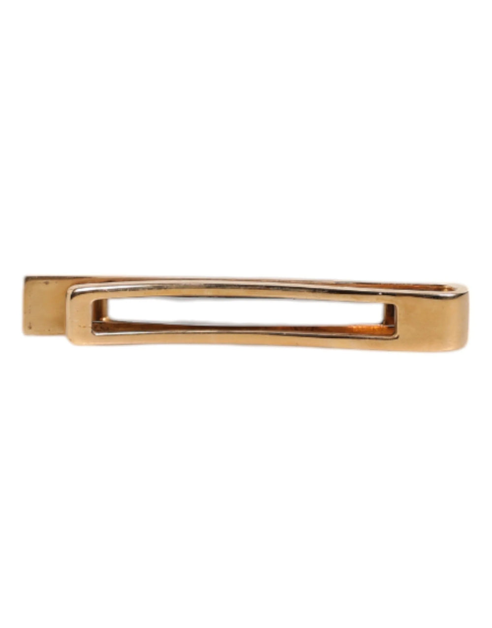 Dolce & Gabbana Black Sapphire Gold Tone Brass Tie Clip Bar - Tie Clips