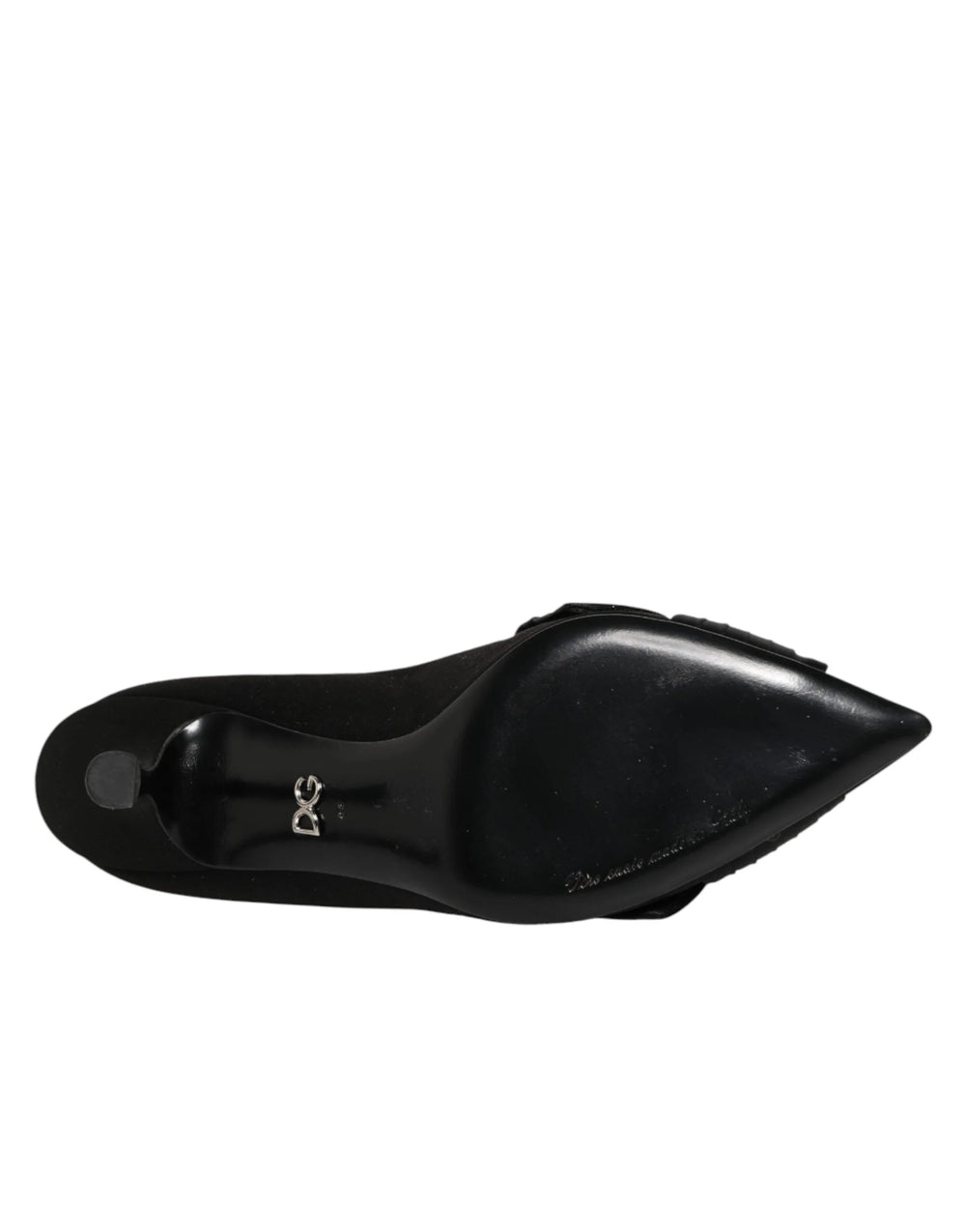 Dolce & Gabbana Black Satin Bow Crystal Embellishment Pumps Shoes - EU35.5/US5