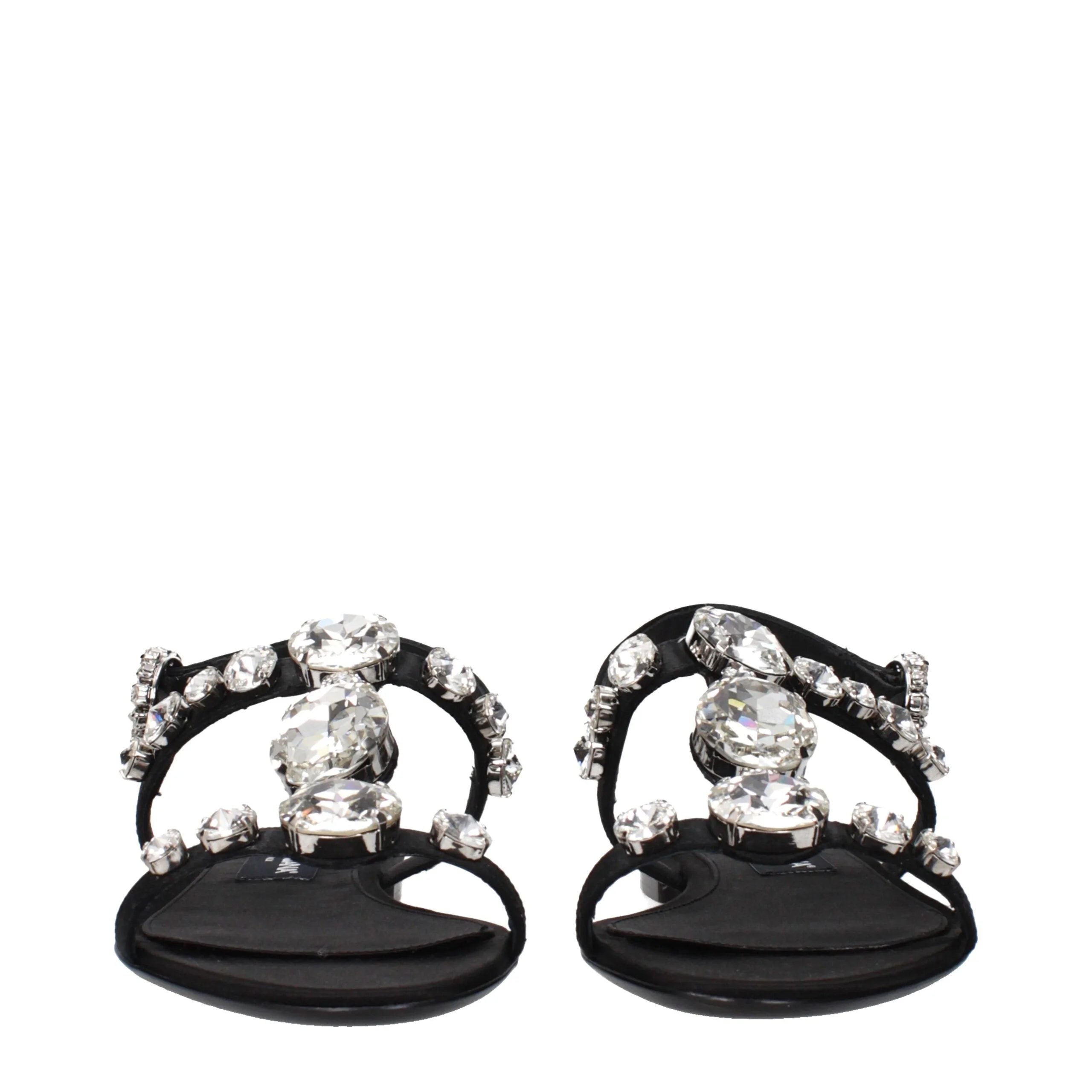 Sandales Dolce & Gabbana Noires Plates