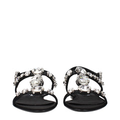 Sandales Dolce & Gabbana Noires Plates