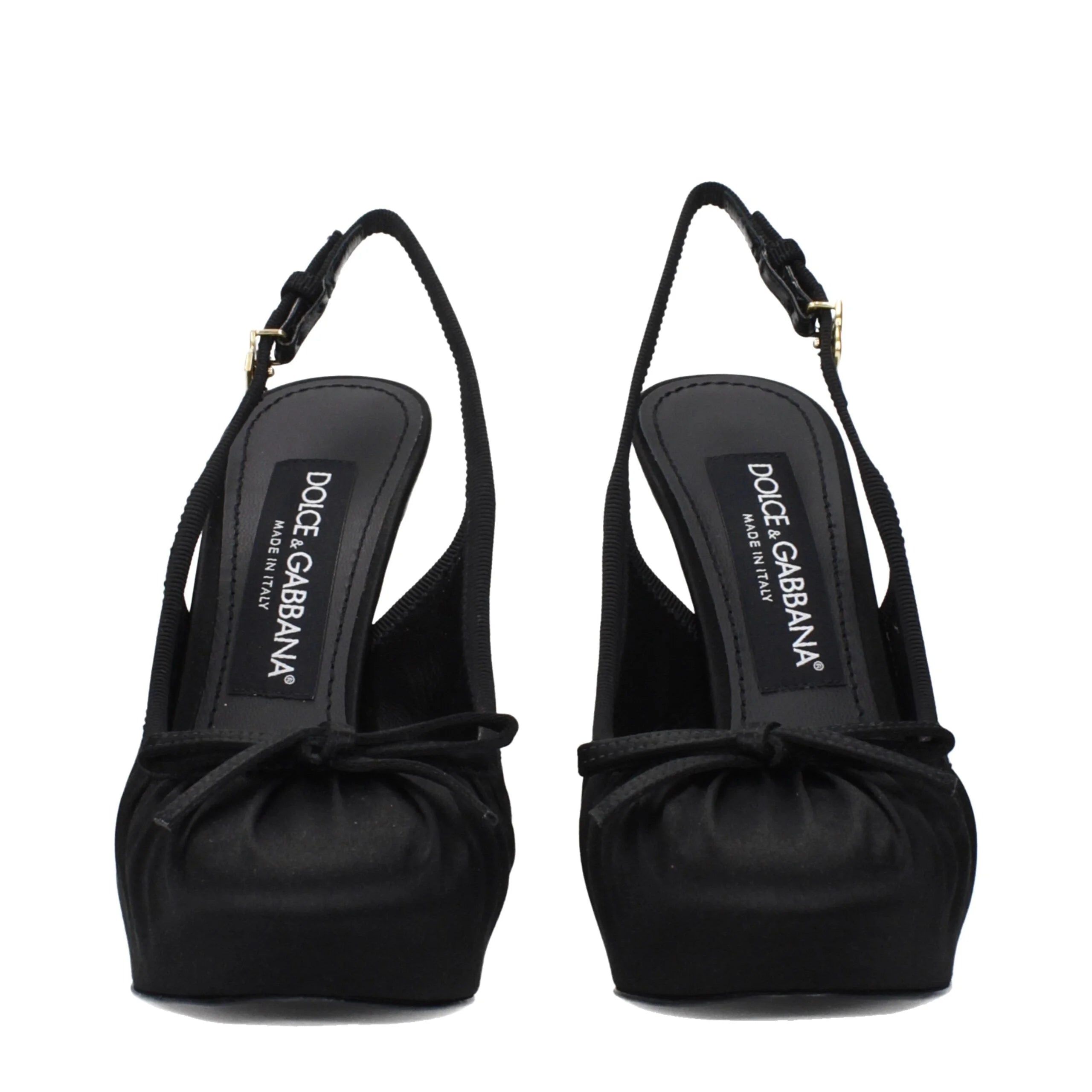 Dolce & Gabbana Black Satin Pumps