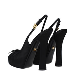 Dolce & Gabbana Black Satin Pumps - EU39/US9
