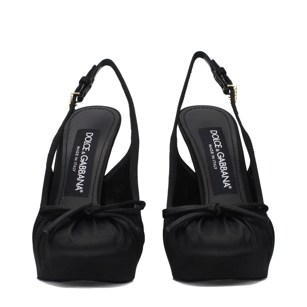 Dolce & Gabbana Black Satin Pumps - EU39/US9