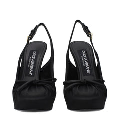 Dolce & Gabbana Black Satin Pumps - EU39/US9