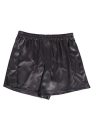 Dolce & Gabbana Black Satin Silk Elastic Men Boxer Short Swimwear - IT4 | S - Swim Boxers