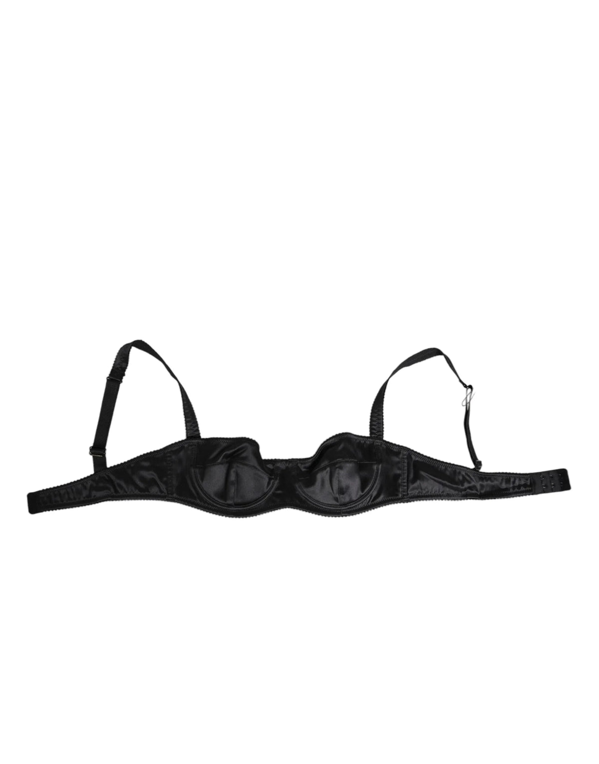 Dolce & Gabbana Black Satin Underwire Bra Lingerie IT2 Underwear - IT2 | S - Bras