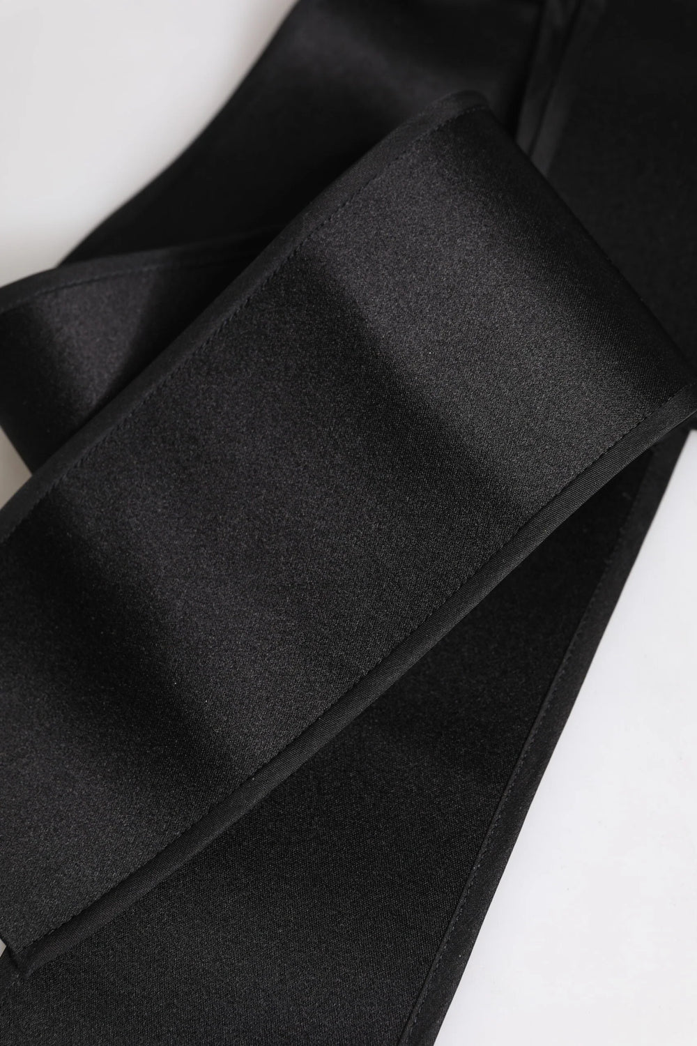 Dolce & Gabbana Black Satin Wide Waist Belt - Belts