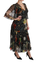 Dolce & Gabbana Black Sea Fish Sicily A-line Shift Dress - IT42|M - Dresses