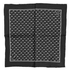 Dolce & Gabbana Black Sea Horse Silk Square Men Foulard Scarf - Scarves & Shawls