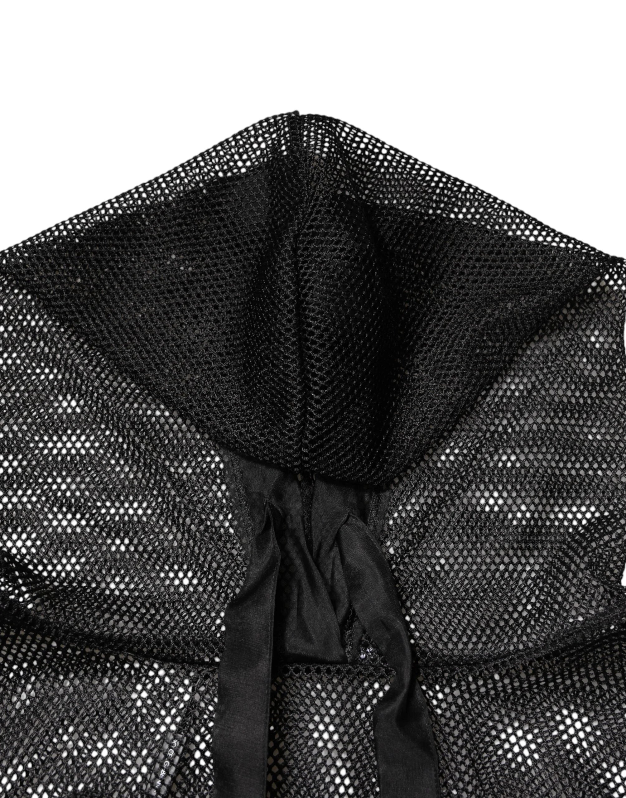 Dolce & Gabbana Black See Through Hooded Pullover Sweater - IT40|S - Hoodies