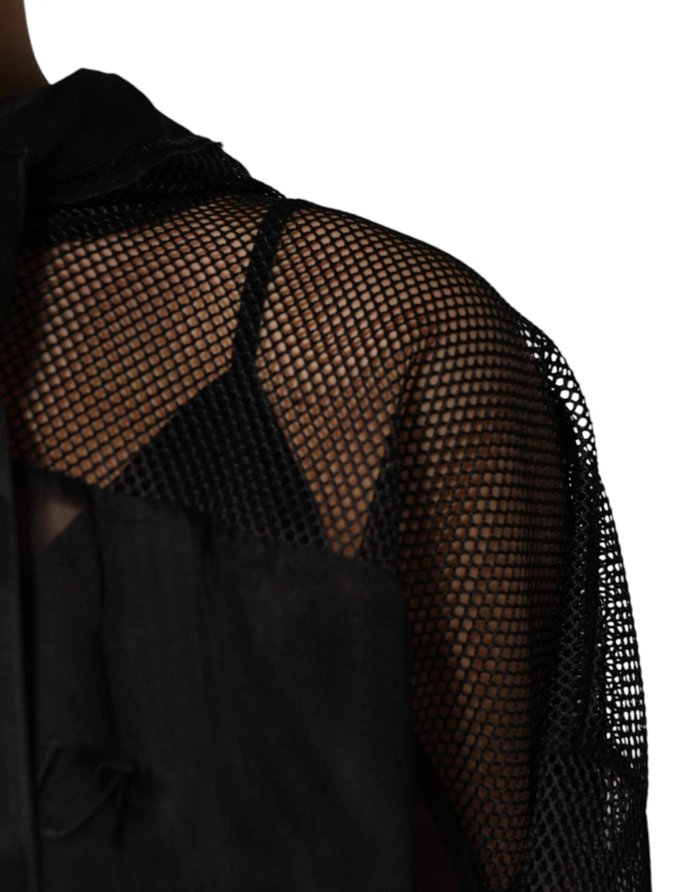 Dolce & Gabbana Black See Through Hooded Pullover Sweater - IT40|S - Hoodies