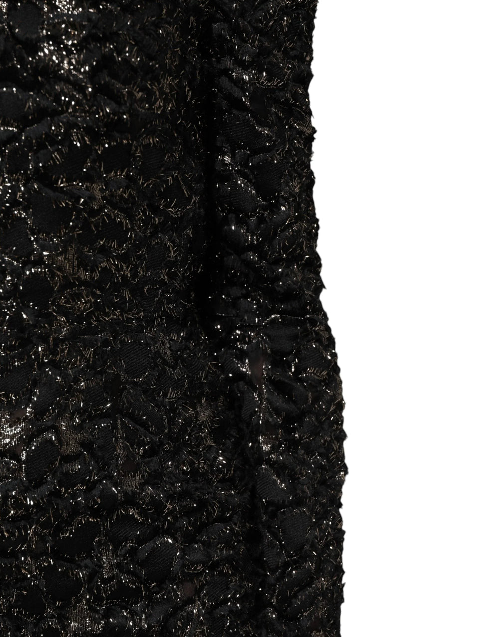 Dolce & Gabbana Black Sequin Bouclé Tweed Sheath Dress - Dresses
