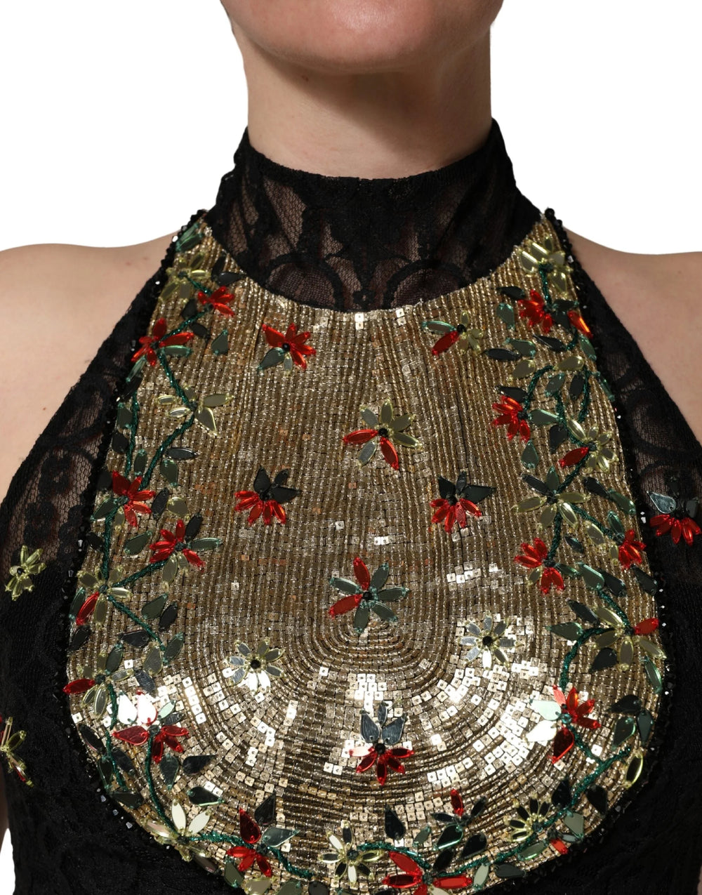 Dolce & Gabbana Black Sequin Embellished Sheath Mini Dress - IT40|S
