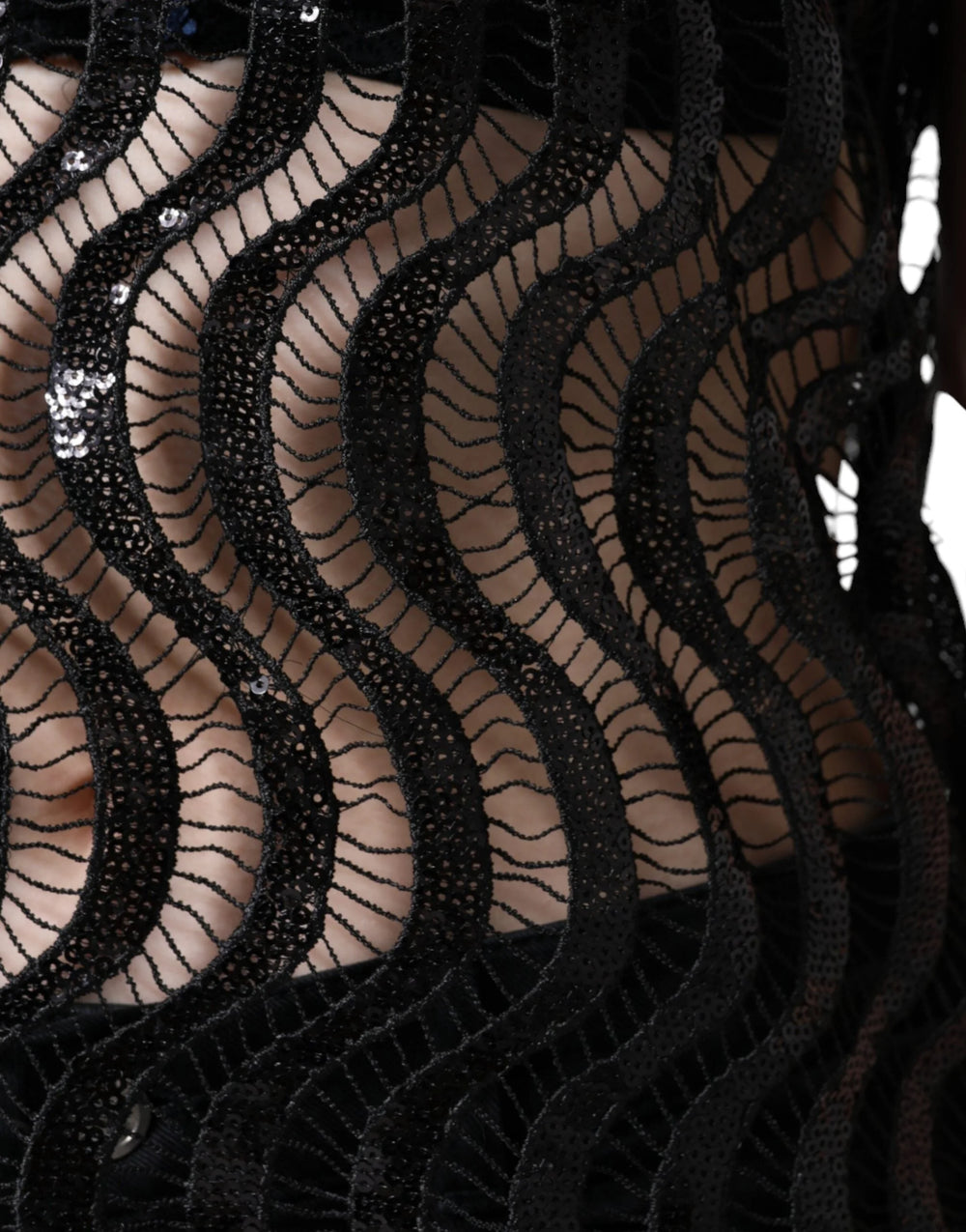 Dolce & Gabbana Black Sequin Sleeveless Tank Blouse Top - IT42|M - Tank Tops