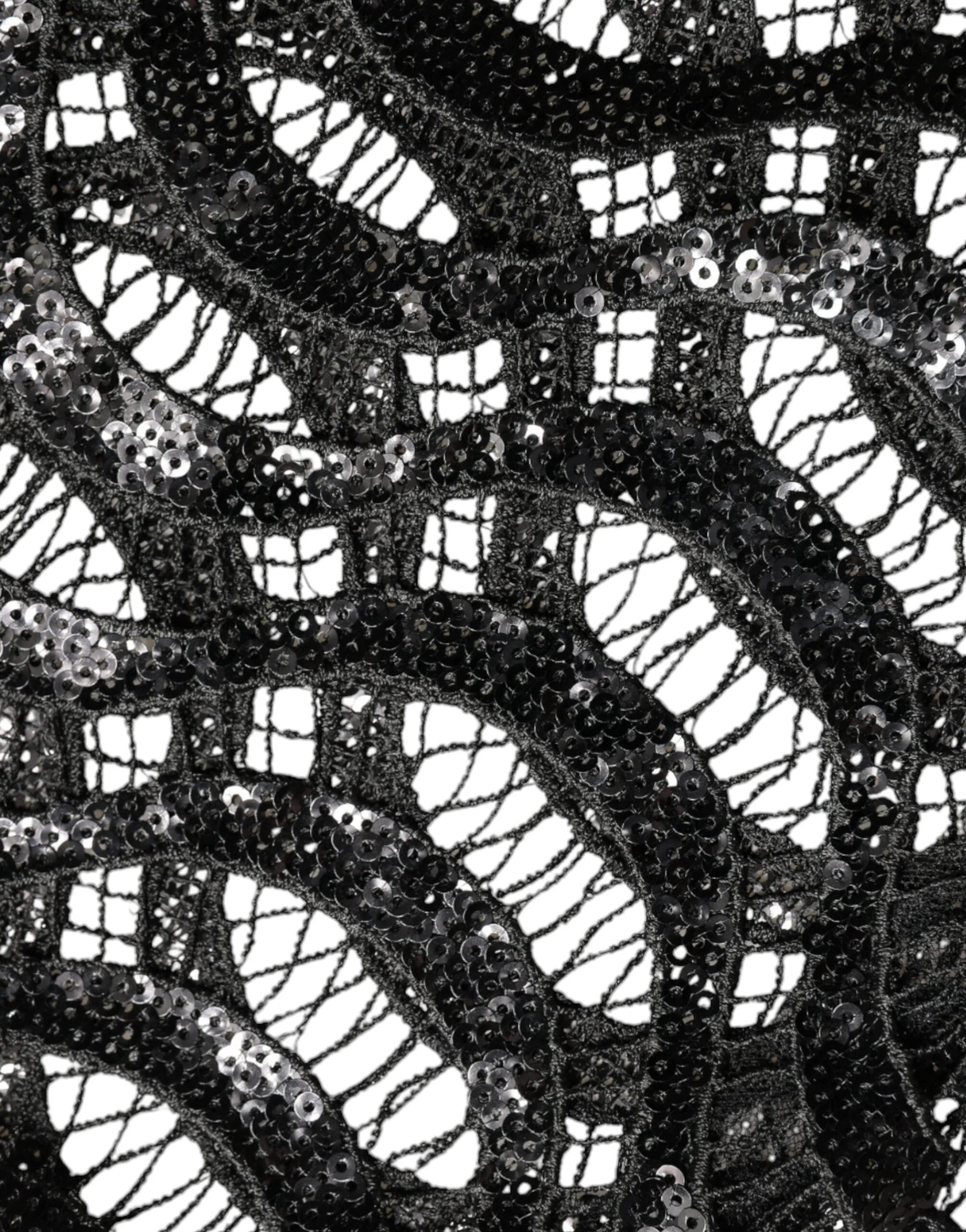 Dolce & Gabbana Black Sequin Sleeveless Tank Blouse Top - IT42|M - Tank Tops