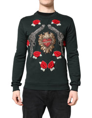 Dolce & Gabbana Black Sequined Embellished Pullover Sweater - IT44 | XS - Sweaters