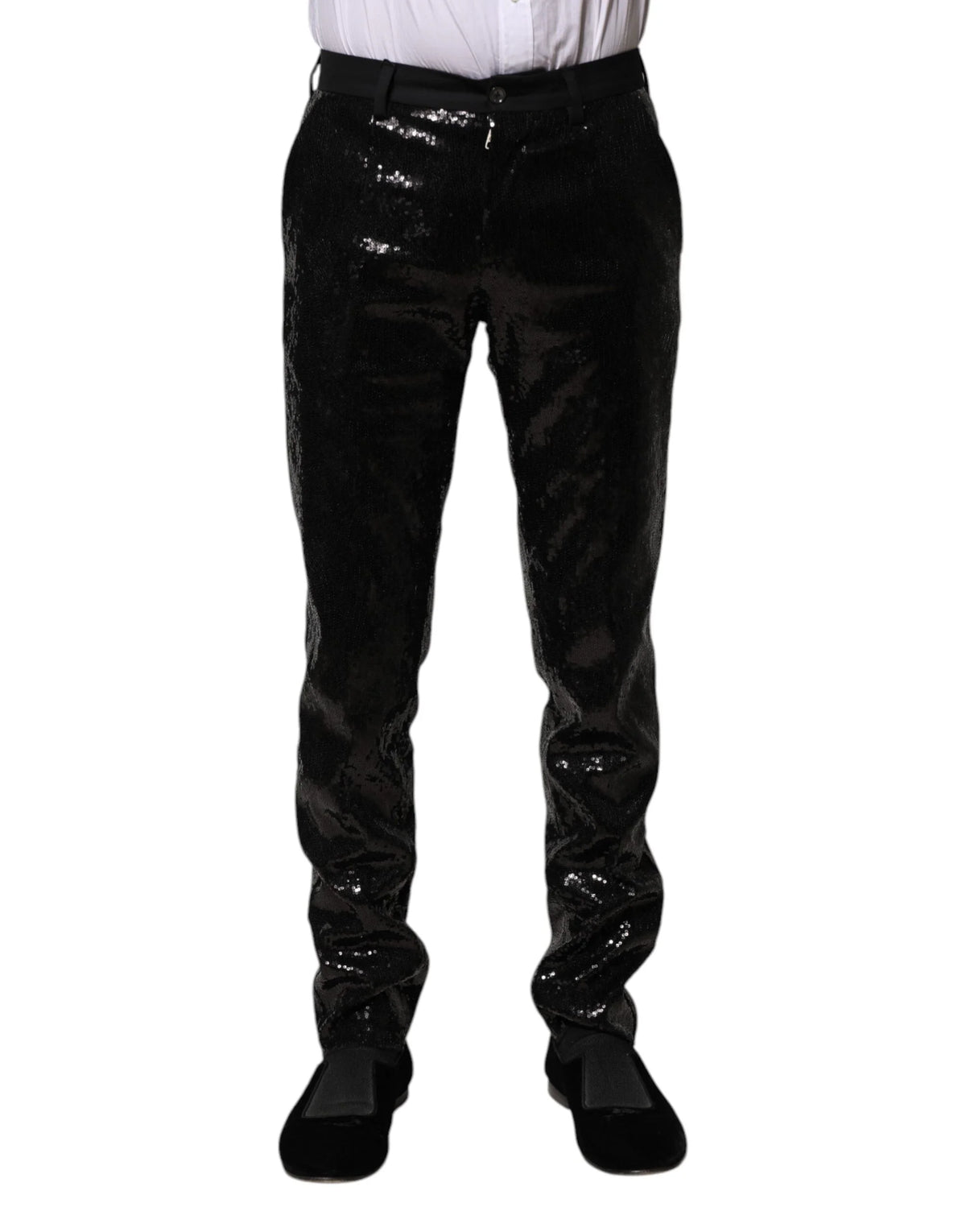 Dolce & Gabbana Black Sequined Embellishment Pants - IT44 | XS - Trousers