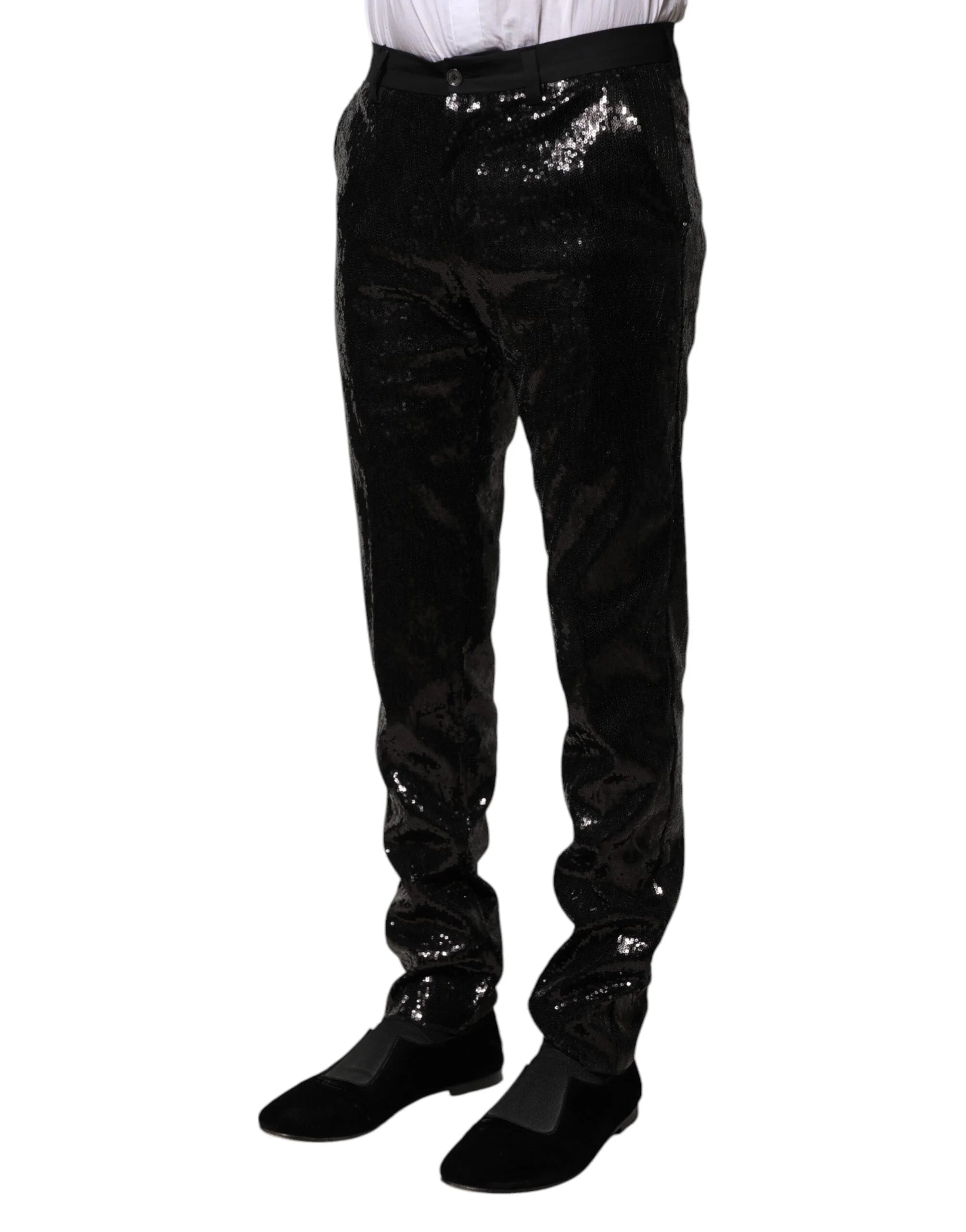 Dolce & Gabbana Black Sequined Embellishment Pants - IT44 | XS - Trousers