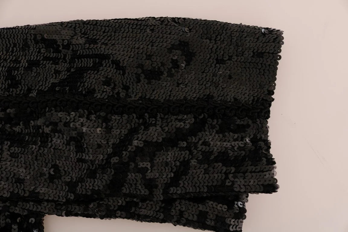 Dolce & Gabbana Black Sequined Fashion Shorts - IT36|XXS