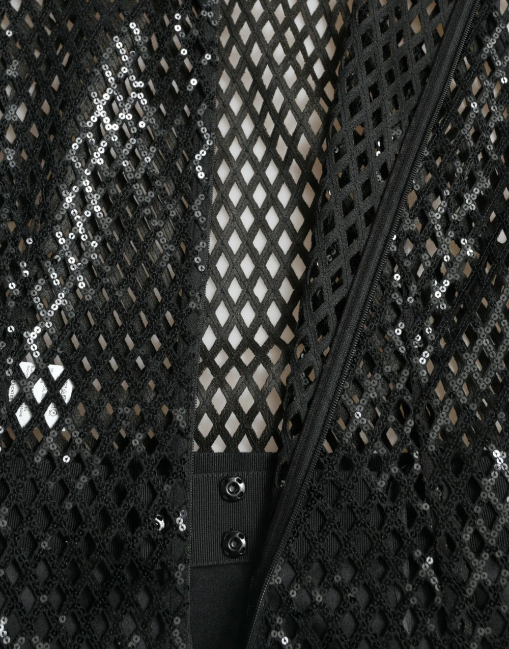 Dolce & Gabbana Black Sequined Sleeveless Mesh Layered Gown Dress - IT36|XXS - Dresses