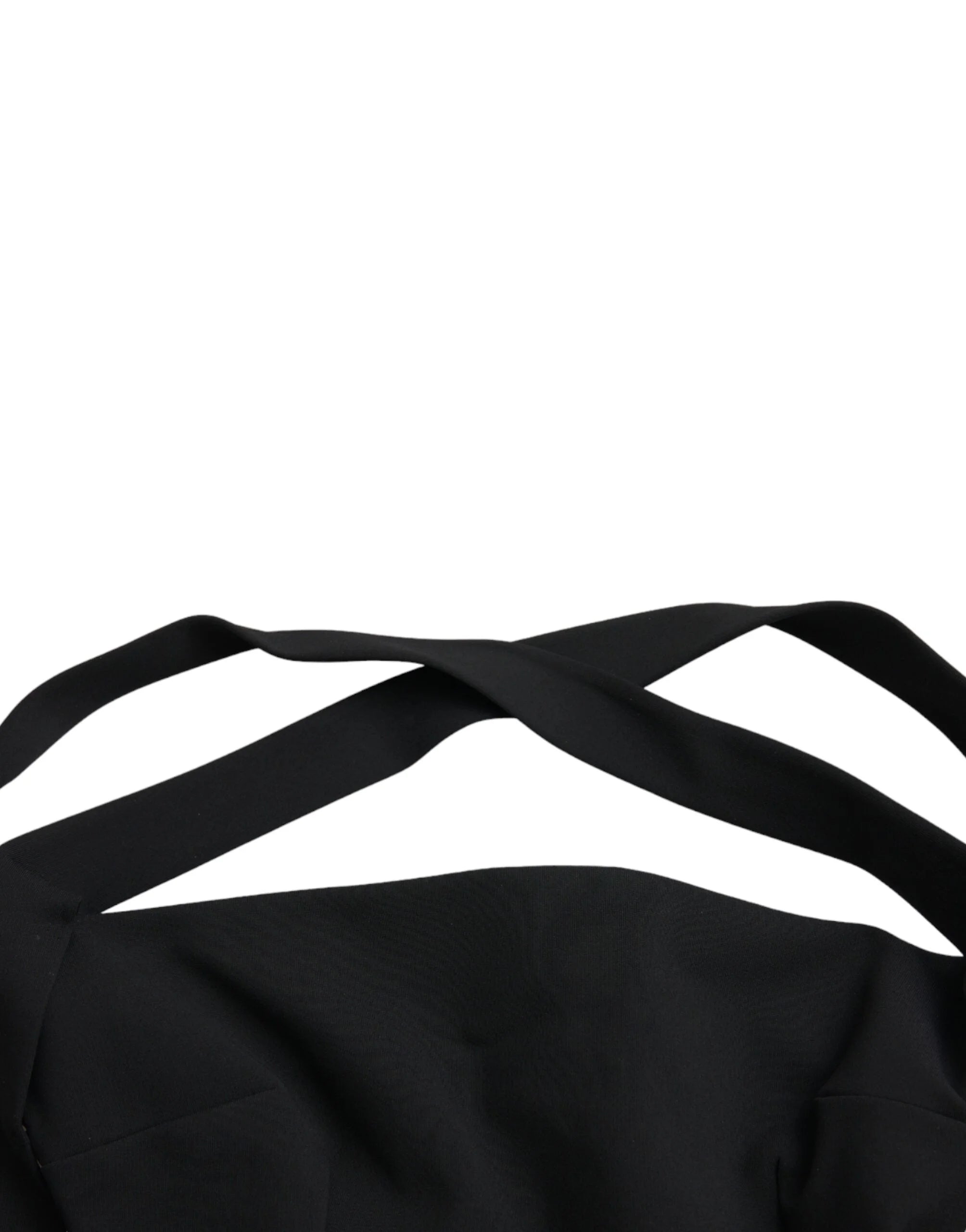 Dolce & Gabbana Black Sheath Halter Sleeveless Midi Dress - IT44 | L - Dresses