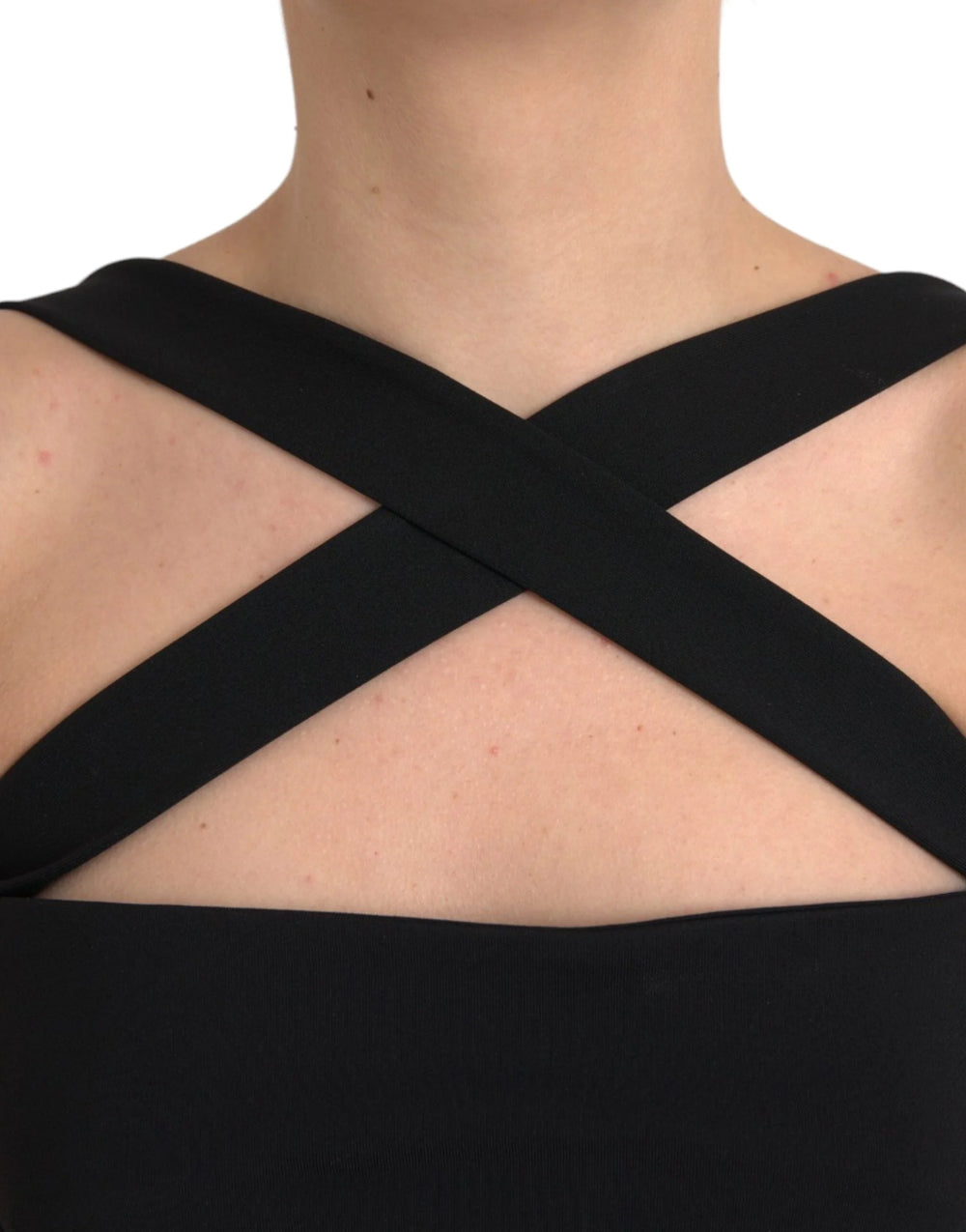 Dolce & Gabbana Black Sheath Halter Sleeveless Midi Dress - IT44 | L - Dresses