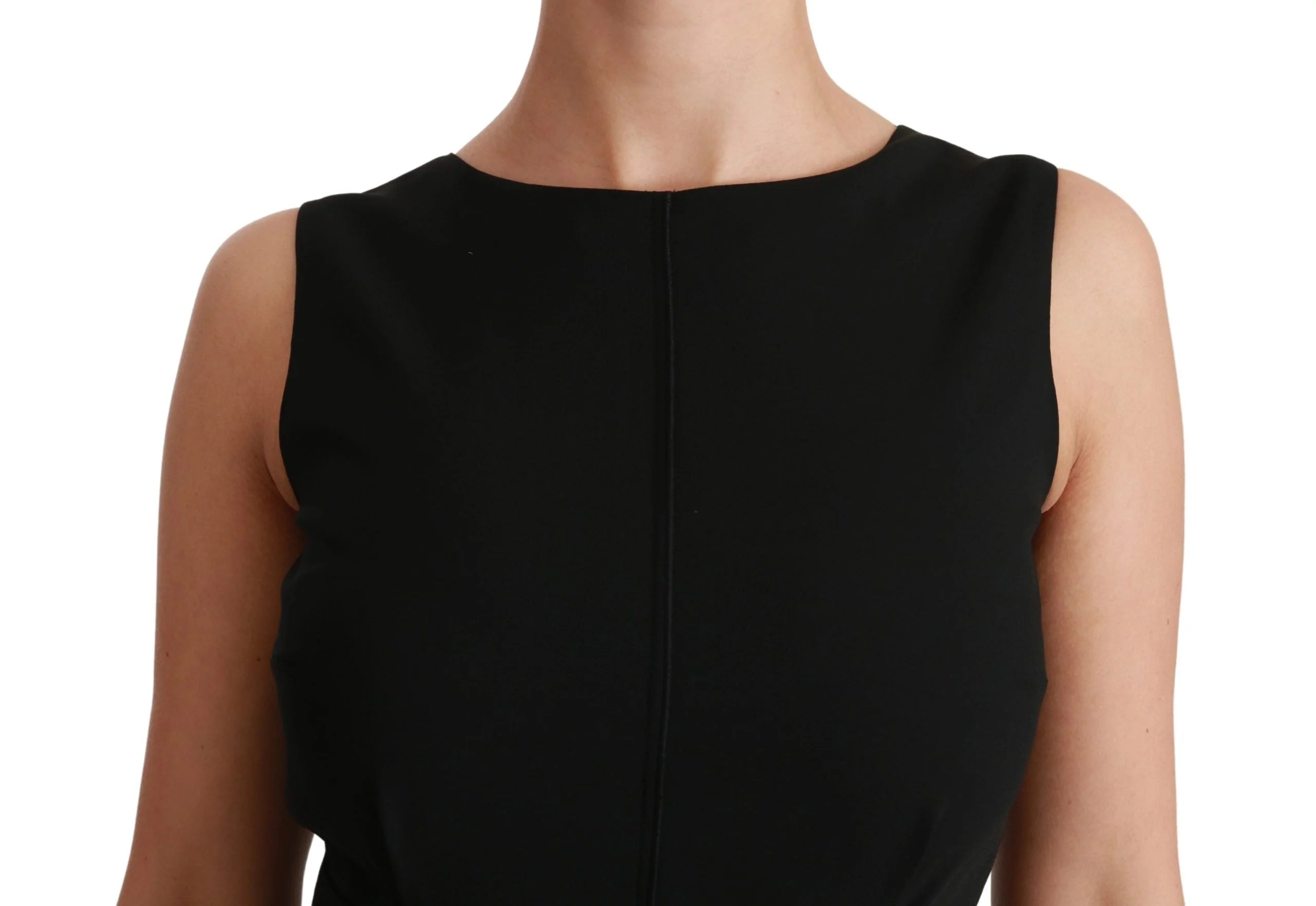Dolce & Gabbana Black Sheath Stretch Formal Dress - Dresses