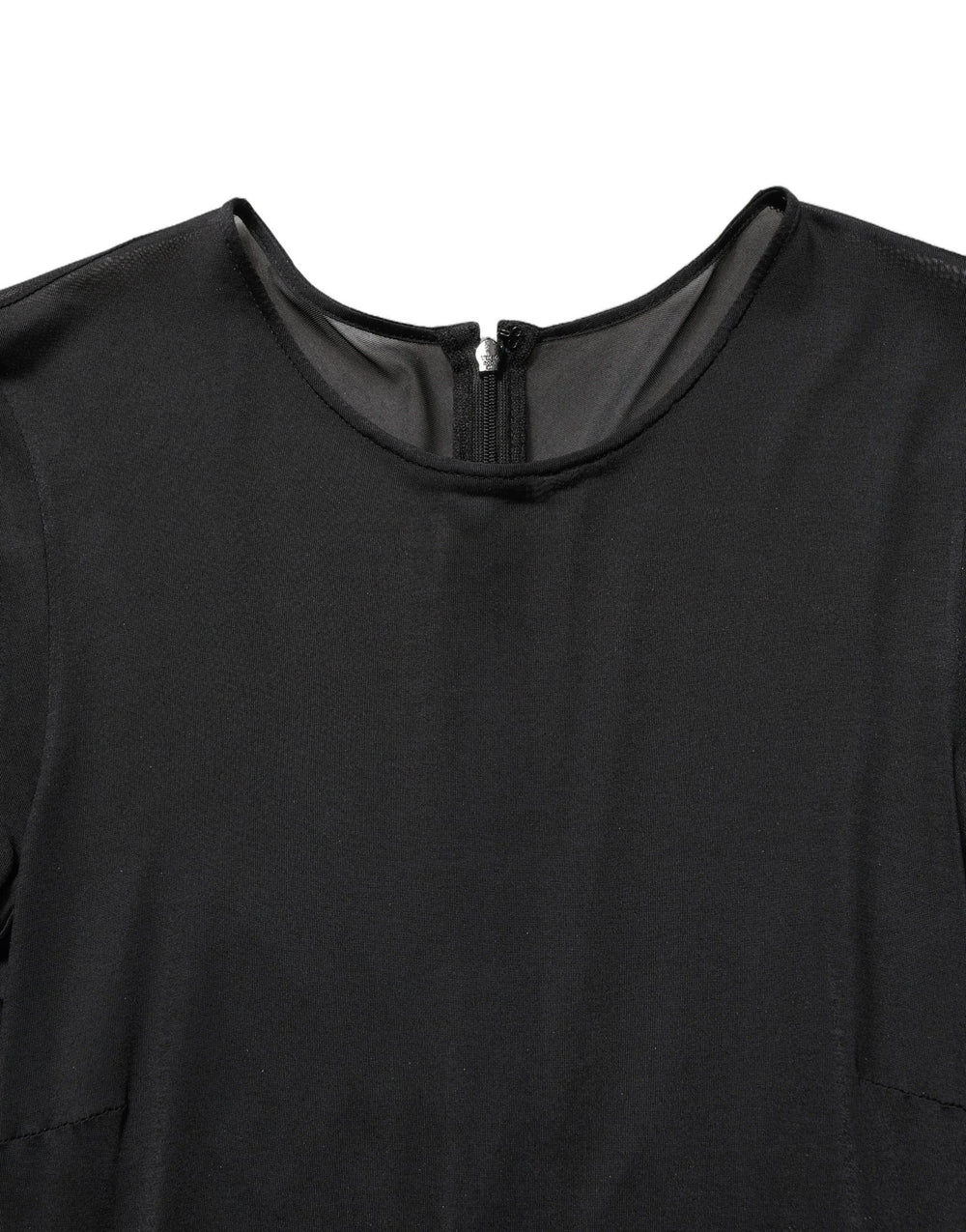 Dolce & Gabbana Black Sheer Long Sleeves Sheath Midi Dress - IT40|S