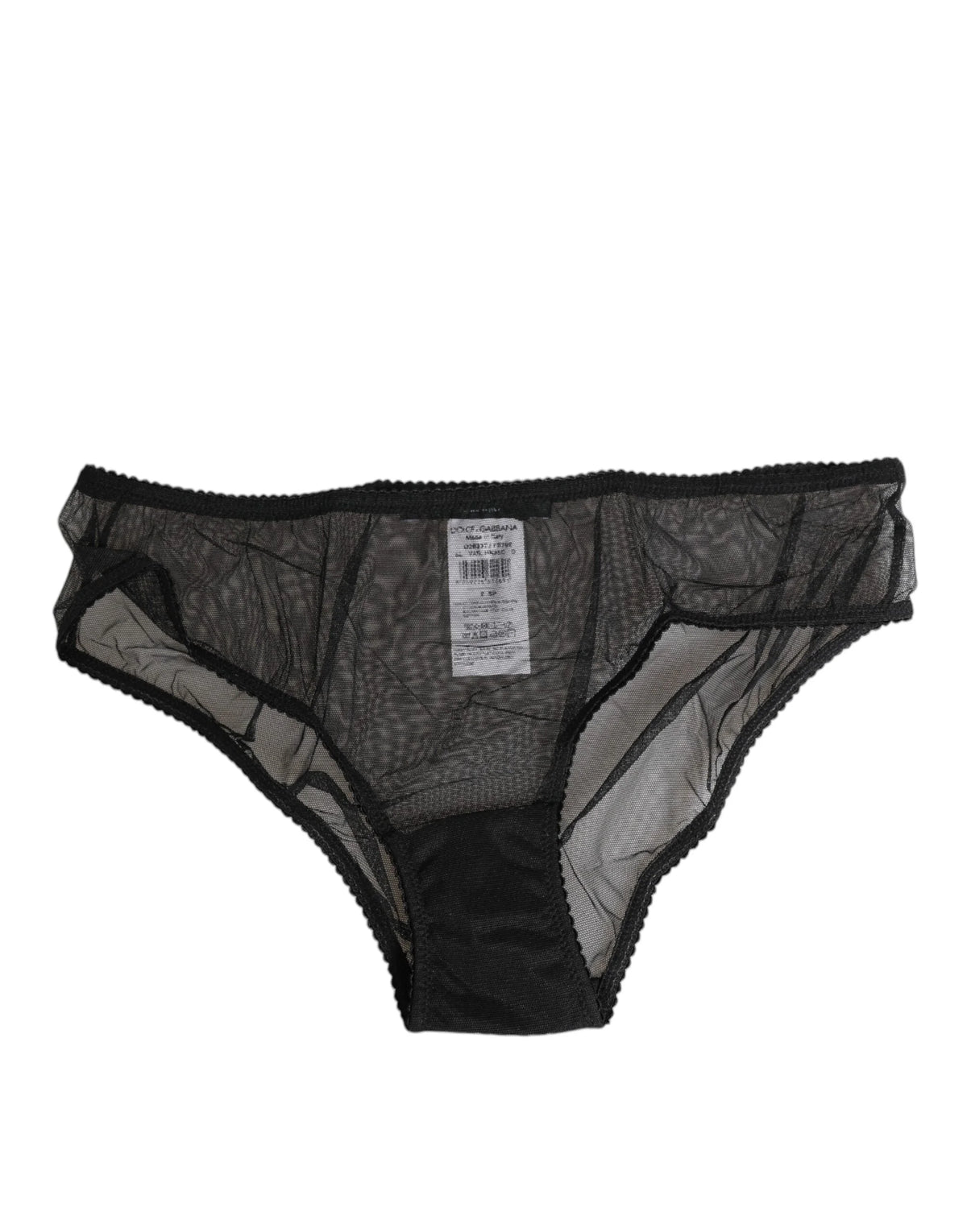 Dolce & Gabbana Black Sheer Mesh Lace Bikini Briefs Underwear - IT2 | S - Bikinis