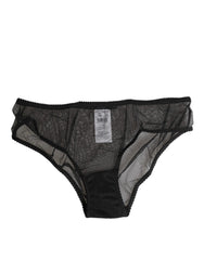 Dolce & Gabbana Black Sheer Mesh Lace Bikini Briefs Underwear - IT2 | S - Bikinis