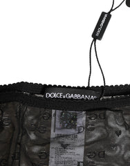 Dolce & Gabbana Black Sheer Mesh Lace Polka Dot Logo Underwear - IT2 | S - Briefs