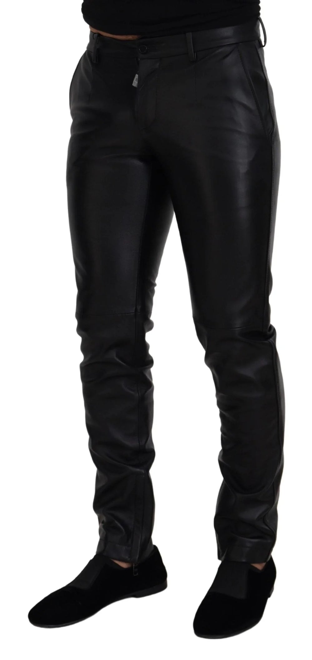 Dolce & Gabbana Black Shiny Stretch Skinny Pants - IT46 | S - Trousers