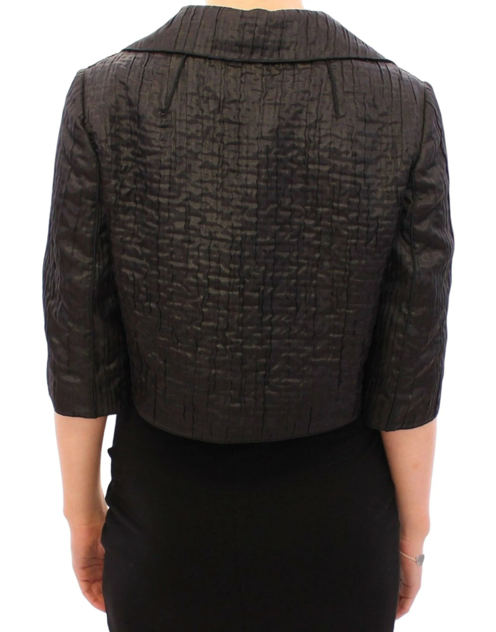 Dolce & Gabbana Black Short Bolero Shrug Jacket Coat - IT40|S - Bolero Jackets