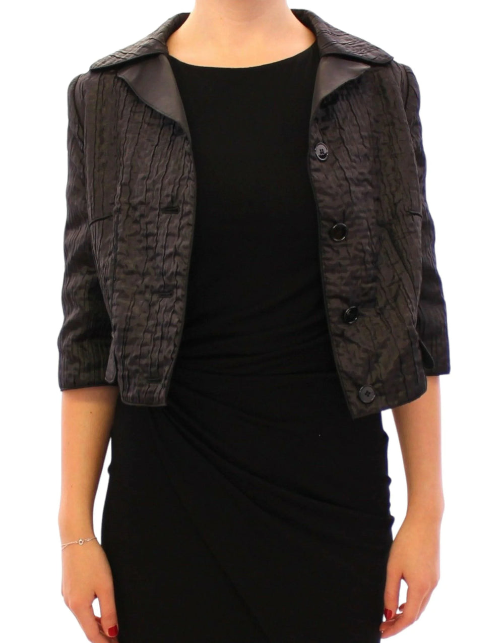 Dolce & Gabbana Black Short Bolero Shrug Jacket Coat - IT40|S - Bolero Jackets