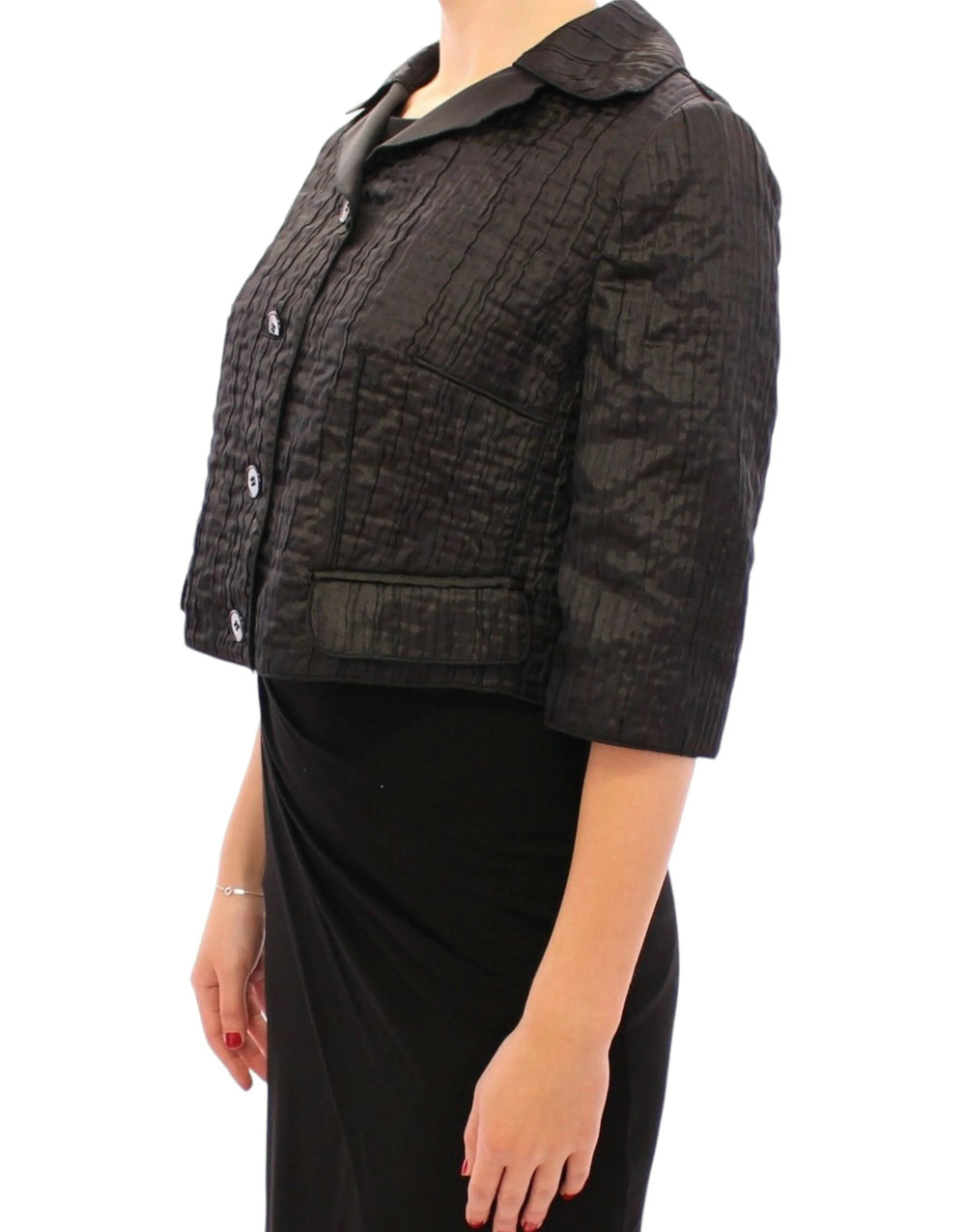 Dolce & Gabbana Black Short Bolero Shrug Jacket Coat - IT40|S - Bolero Jackets