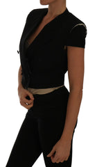Dolce & Gabbana Black Short Croped Blazer Jacket - Sport Jackets