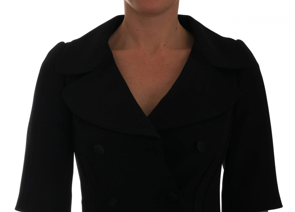 Dolce & Gabbana Black Short Croped Jacket Blazer - IT36 | XS - Sport Jackets