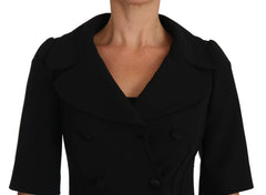 Dolce & Gabbana Black Short Fitted Wool Cropped Jacket Blazer - IT36 | XS
