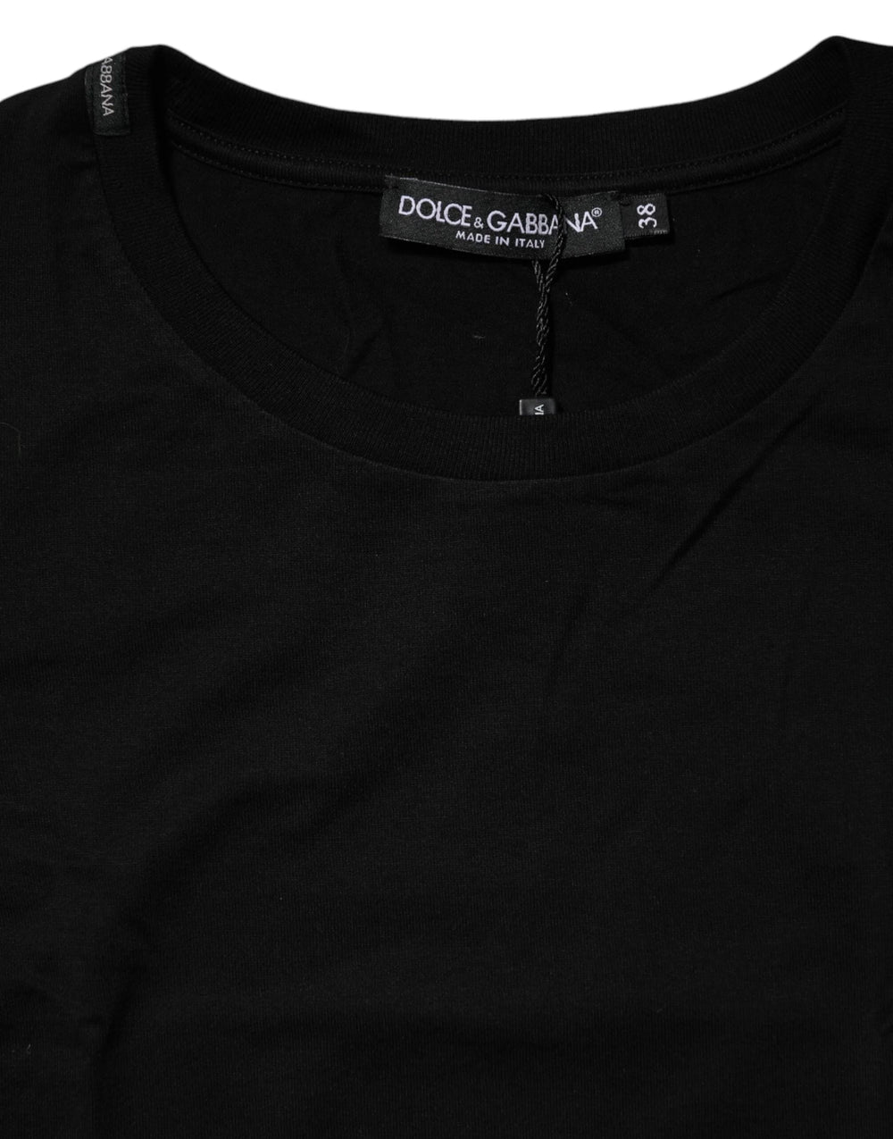 Dolce & Gabbana Black Short Sleeves Crew Neck Top T-shirt - IT38 | XS - T-Shirts