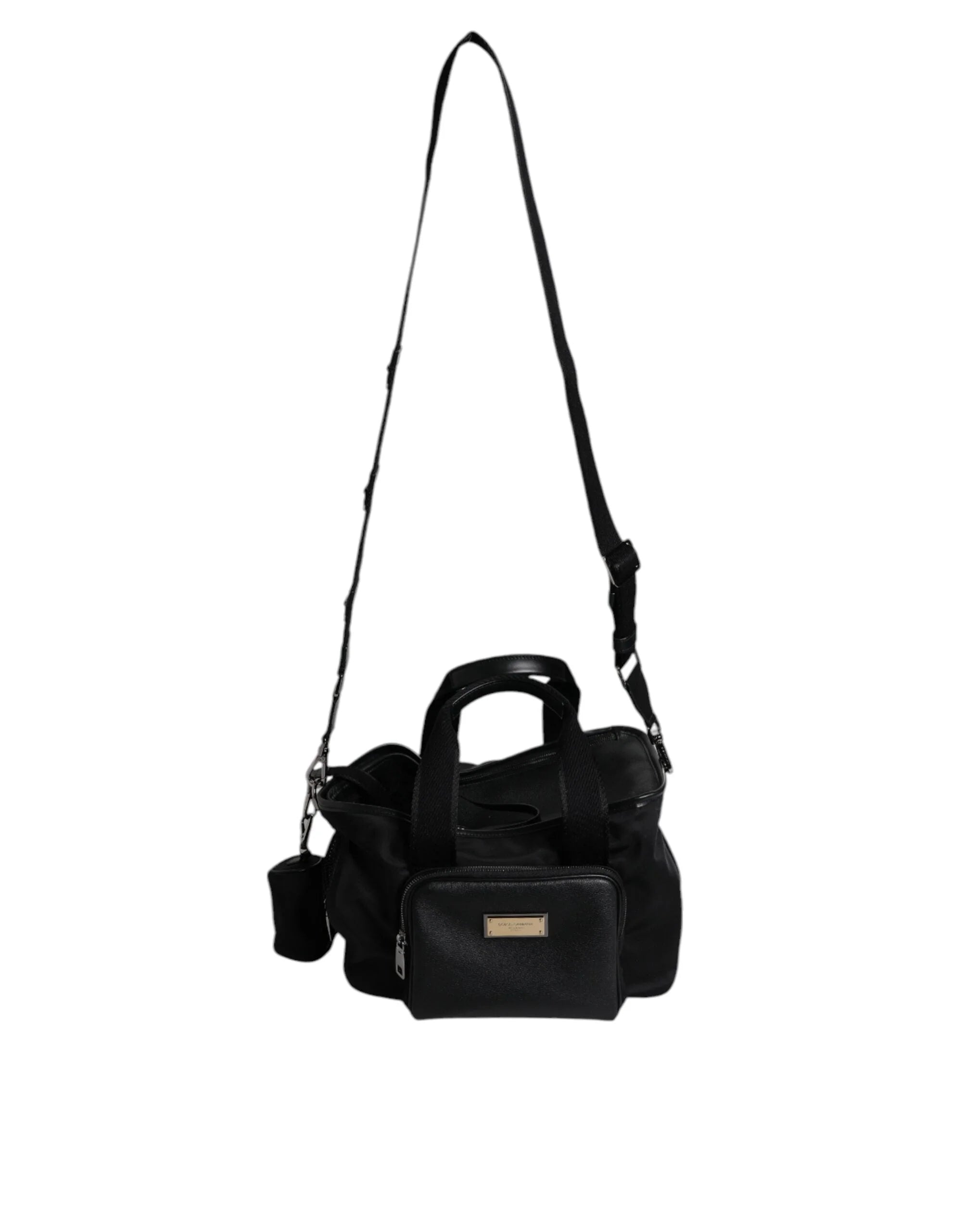 Dolce & Gabbana Black Shoulder Strap Pet Carry Logo Plaque Bag - Soft-Sided Carriers