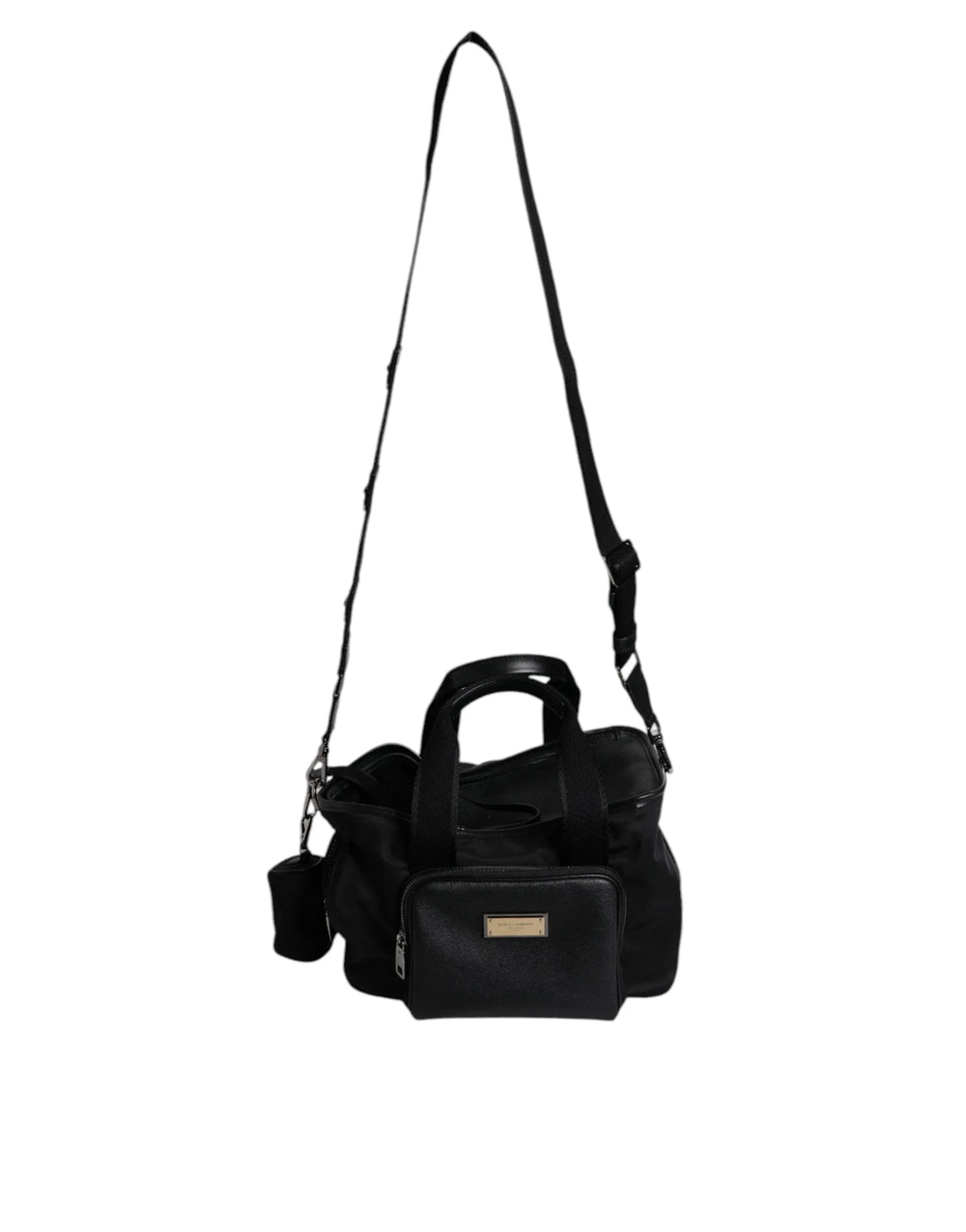 Dolce & Gabbana Black Shoulder Strap Pet Carry Logo Plaque Bag - Soft-Sided Carriers
